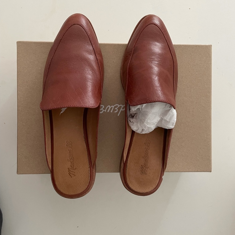 Madewell the Frances loafer brown mule